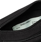 Off-White - Logo Jacquard-Trimmed Cotton-Drill Belt Bag - Black