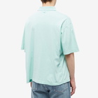 Acne Studios Men's Egnes Fade Face Polo Shirt in Sea Foam Green