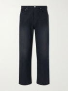 Visvim - Fluxus 01 Straight-Leg Garment-Dyed Distressed Cotton-Corduroy Trousers - Black