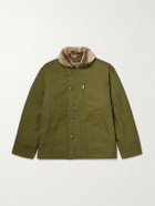 FrizmWORKS - Edgar Plush-Trimmed Cotton-Canvas Jacket - Green