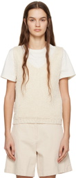 Nothing Written Off-White V-Neck Vest
