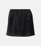 Leset Barb satin miniskirt