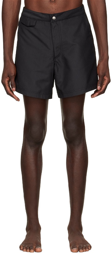 Photo: Sunspel Black Recycled Polyester Swim Shorts