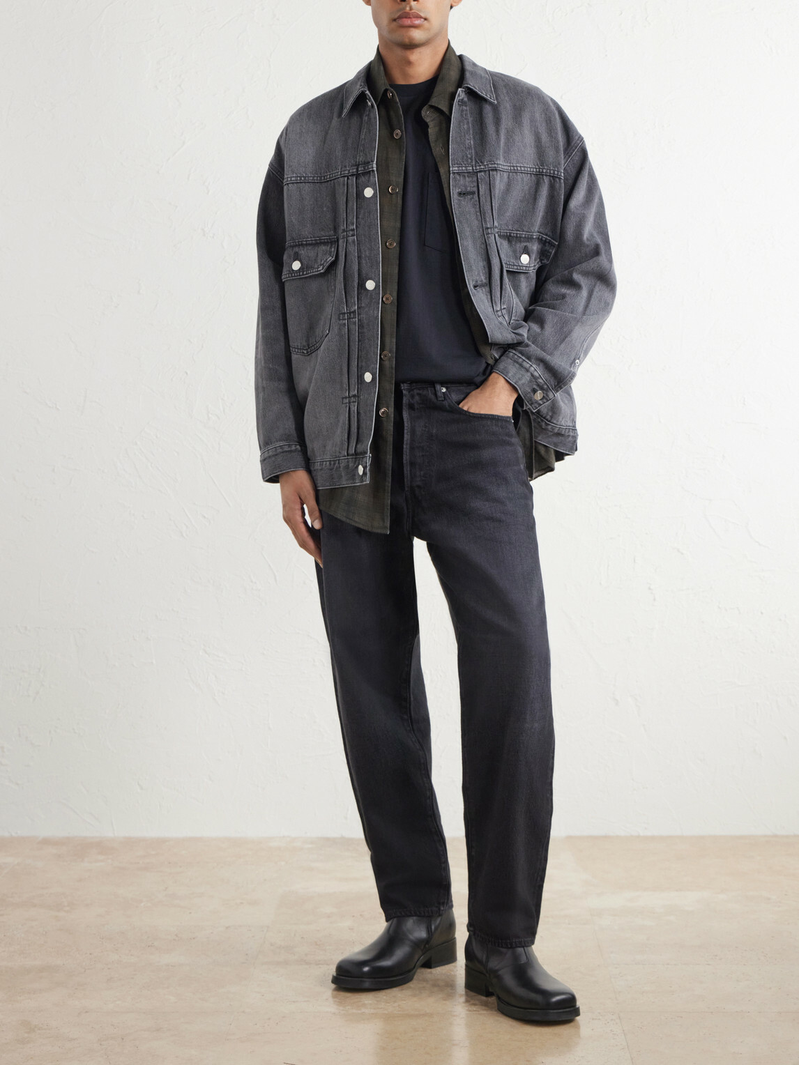 Graphpaper - Selvage Tapered Jeans - Black
