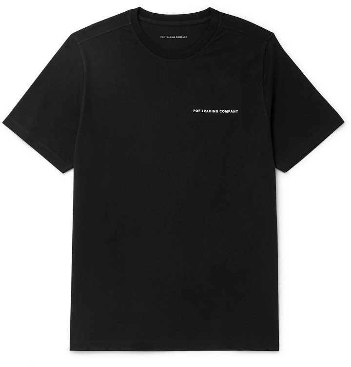 Photo: Pop Trading Company - Logo-Print Cotton-Jersey T-Shirt - Black