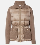 Moncler Down-paneled wool and cashmere cardigan