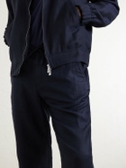 Frescobol Carioca - Mendes Straight-Leg Linen and Cotton-Blend Twill Drawstring Trousers - Blue