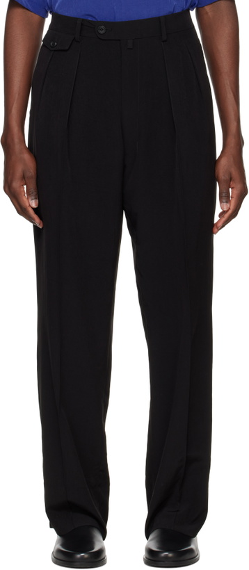 Photo: RAINMAKER KYOTO Black Wide Trousers