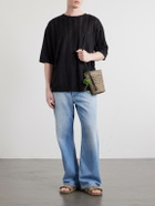 LOEWE - Paula's Ibiza Knitted Linen-Blend T-Shirt - Black