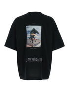 Juun.J Black Oversize T-shirt With Rear Graphic Print In Cotton Man