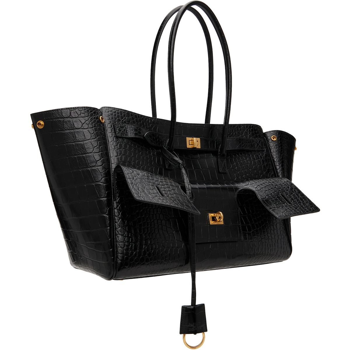 Balenciaga Black Bel Air M Carry All Bag