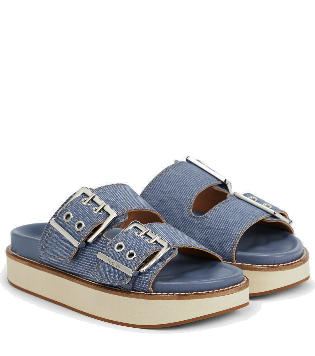 Ganni - Denim sandals GANNI