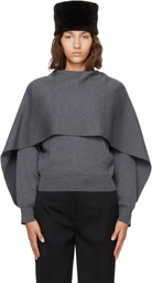Róhe Gray Cape Sweater