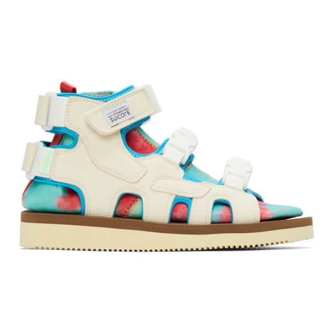 Photo: Suicoke Off-White and Blue BOAK-2AB Sandals