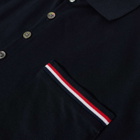 Thom Browne Men's Mercerised Pique Pocket Polo Shirt in Navy