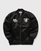 Mitchell & Ness NHL TEAM LEADER SATIN BOMBER VINTAGE LOGO ANAHEIM DUCKS Black Mens Bomber Jacket