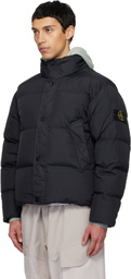 Stone Island Black 4100010 Crinkle Reps NY Down Jacket