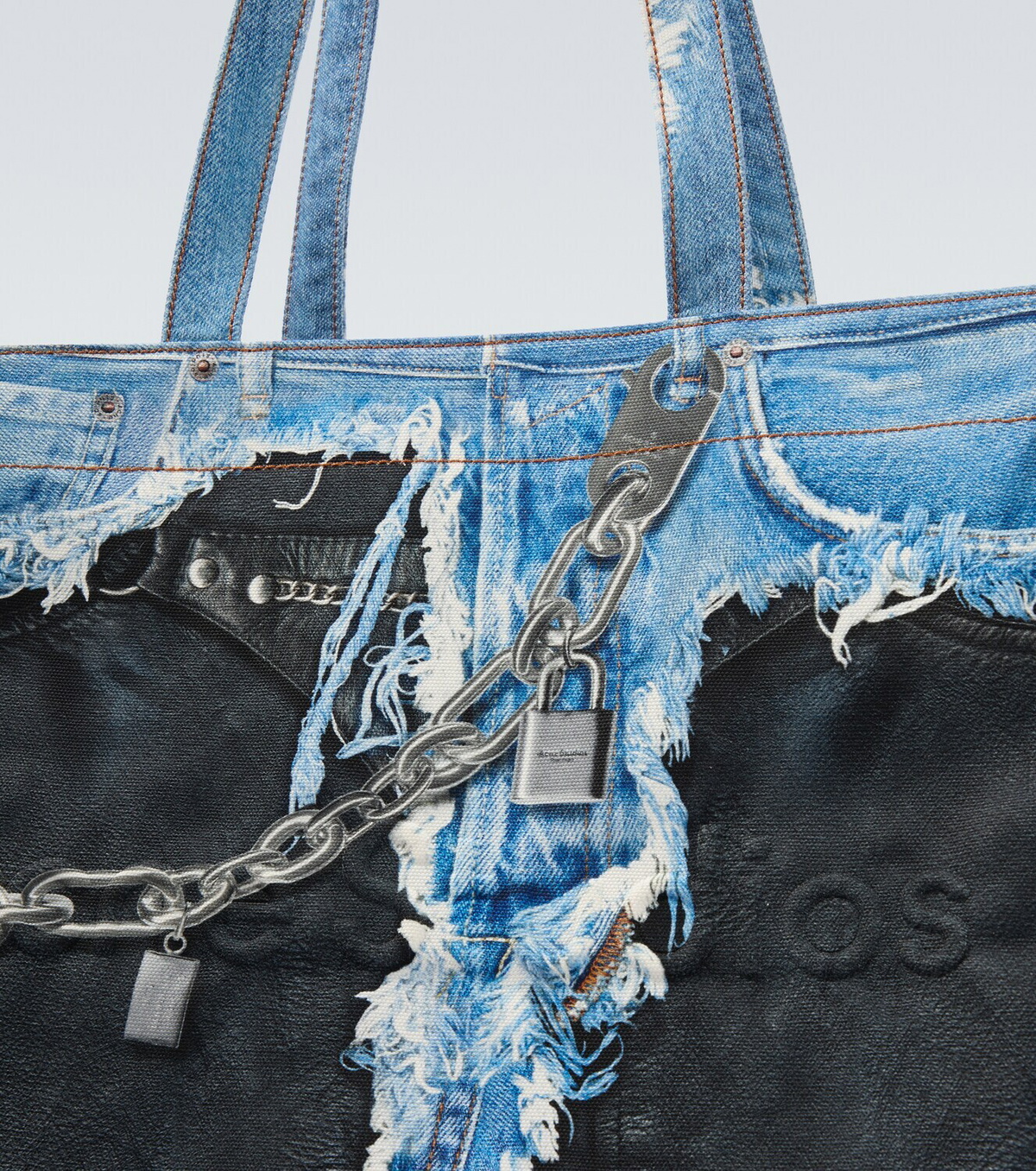 Acne Studios Trompe-l’œil printed canvas tote bag