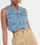Re/Done Cropped denim vest