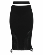 Andreādamo Womens Midi skirt in Black