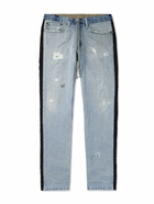 Greg Lauren - Straight-Leg Appliquéd Jeans - Blue