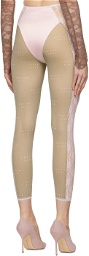 Poster Girl SSENSE Exclusive Pink & Taupe Piper Pedal Pushers Leggings