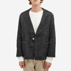 orSlow Men's Mohair Cardigan in Charcoal Grey
