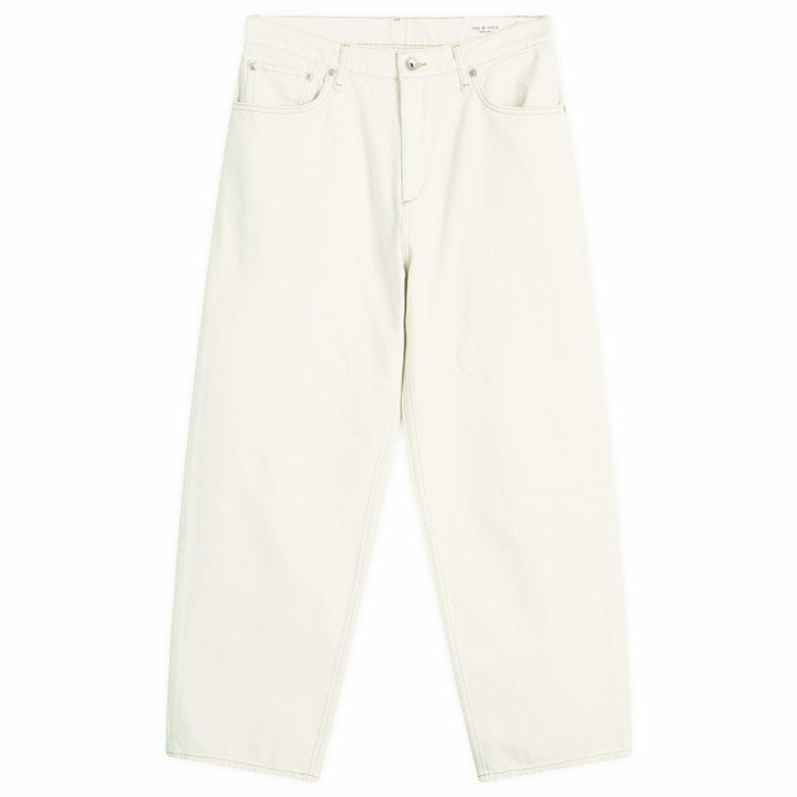 Photo: Rag & Bone Men's Baggy Denim Jeans in Ecru