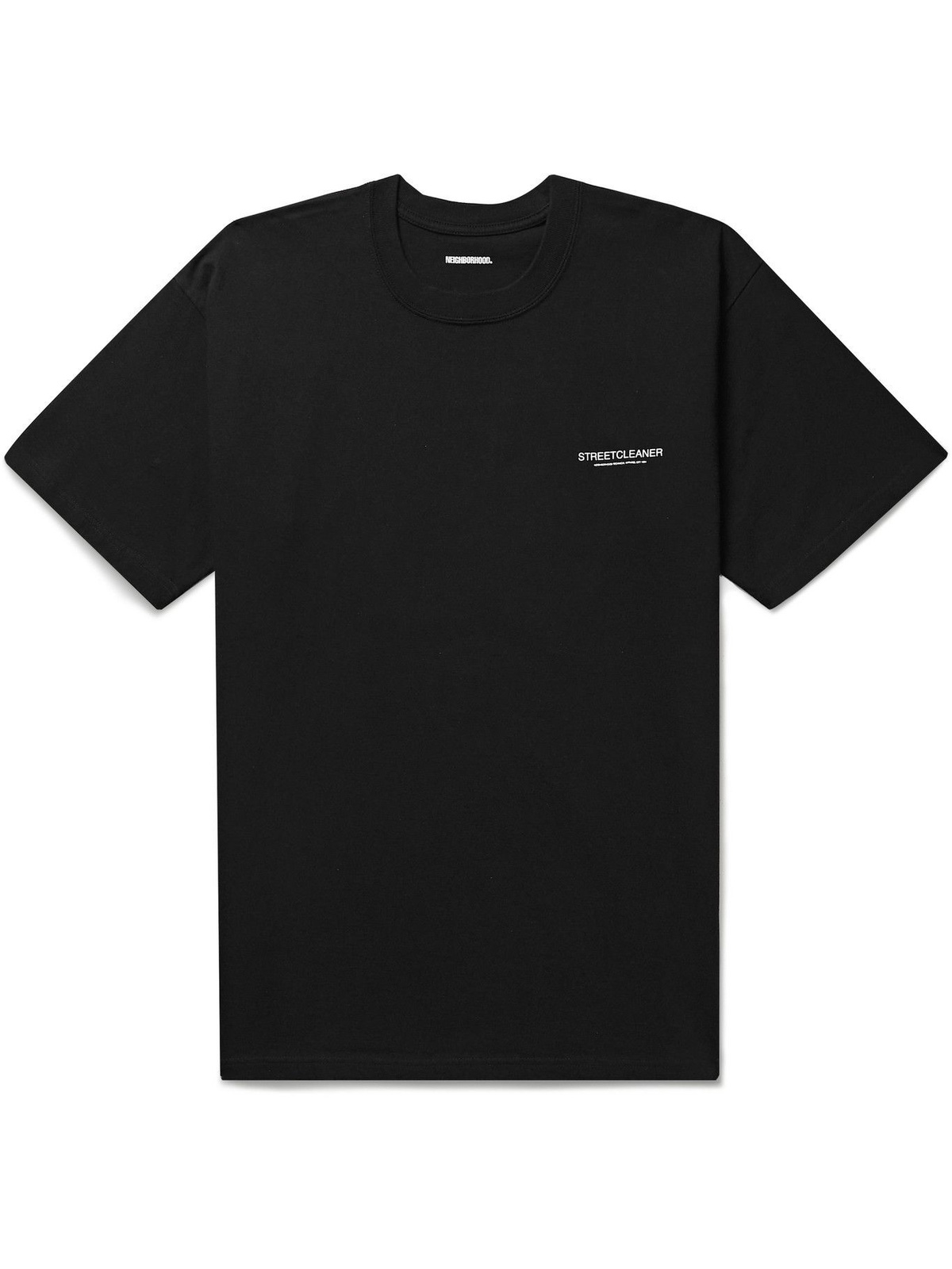 NEIGHBORHOOD - Printed Cotton-Jersey T-Shirt - Black Neighborhood