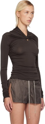 Rick Owens Lilies Brown Concordians Kairo Long Sleeve T-shirt