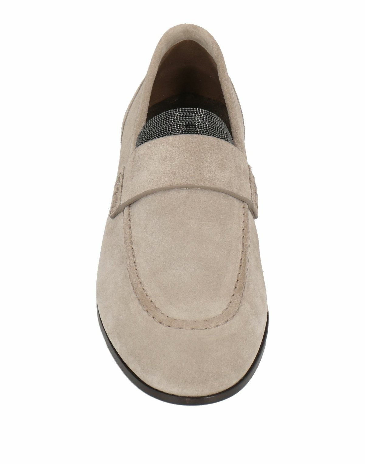 Brunello Cucinelli Womens Loafers in Light grey
