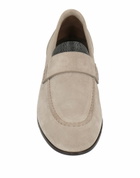 Brunello Cucinelli Womens Loafers in Light grey