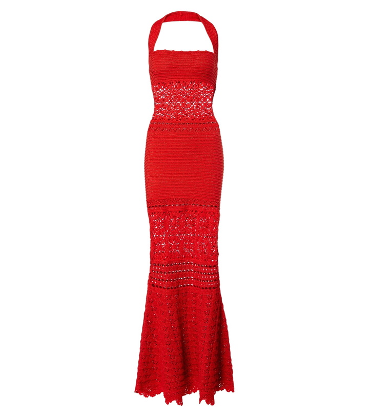 Photo: Retrofête Peggie crochet cotton-blend maxi dress