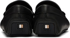 BOSS Black Tumbled-Leather Driver Loafers