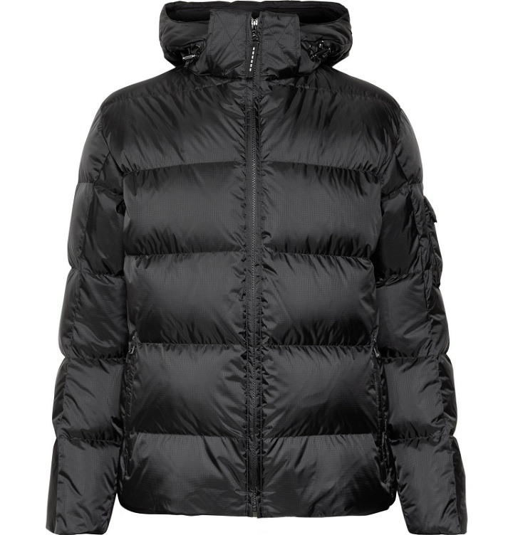 Photo: Bogner - Simon-D Suede-Trimmed Quilted Ripstop Hooded Down Ski Jacket - Black