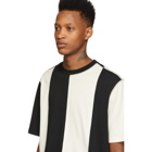 AMI Alexandre Mattiussi Black and Off-White Bi-Colour T-Shirt