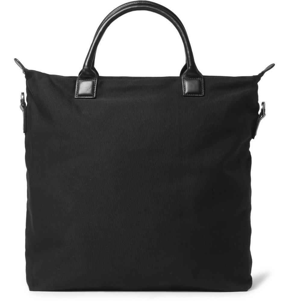 Cotton Canvas Tote Bag - Black - Men