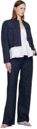 JACQUEMUS Navy 'The wide de-Nîmes' Jeans