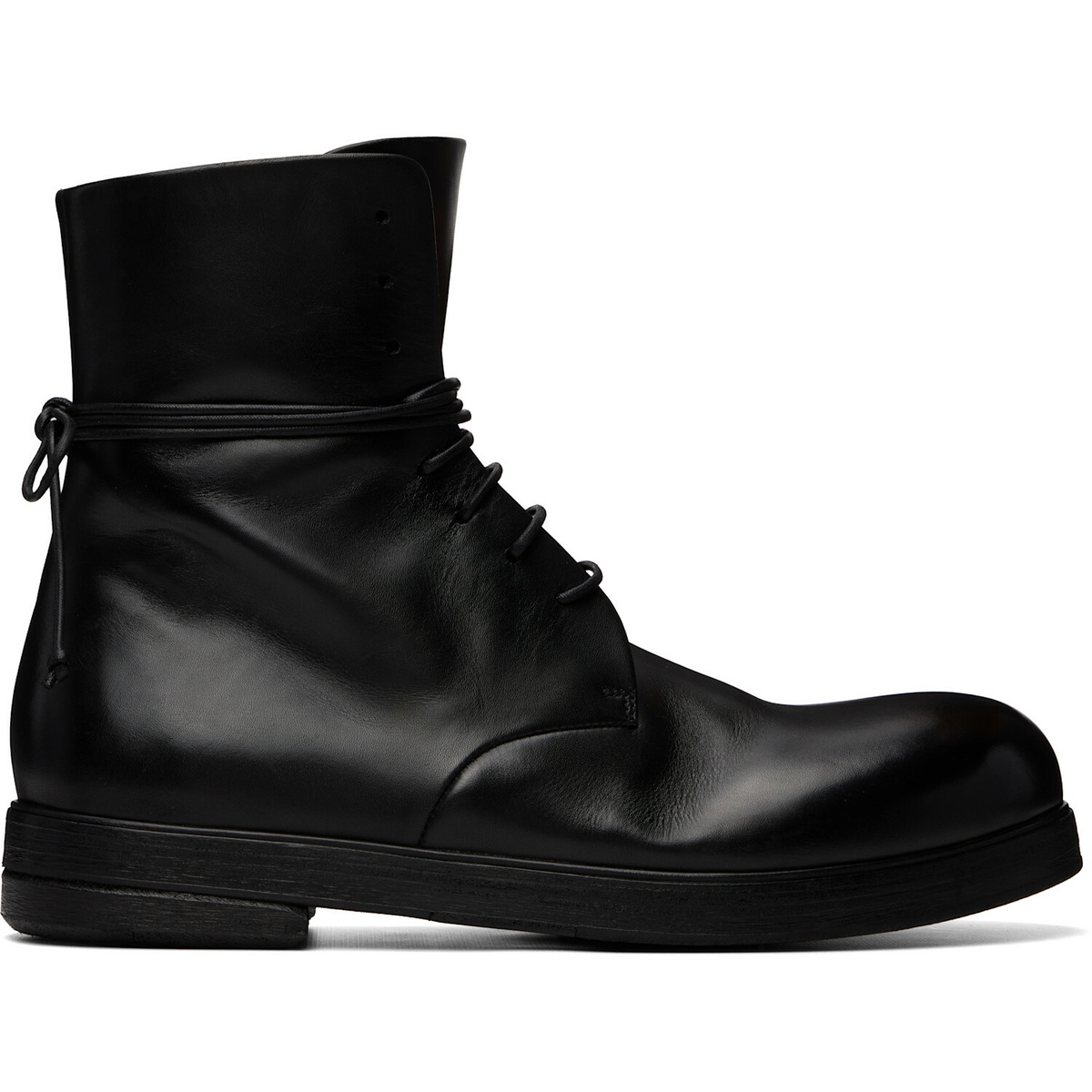 Marsèll Black Zucca Zeppa Combat Boots