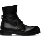 Marsèll Black Zucca Zeppa Combat Boots