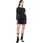 Thom Browne Gray Classic Cashmere 4-Bar V-Neck Cardigan