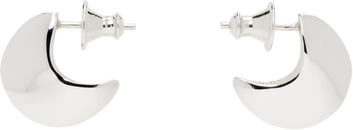 FARIS Silver Saucer Hoop Mini Earrings