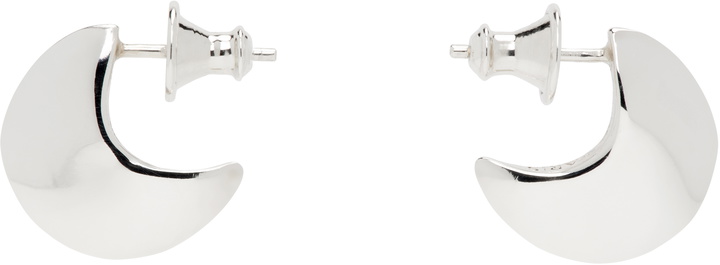 Photo: FARIS Silver Saucer Hoop Mini Earrings