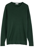 John Smedley Calix Waffle-knit Cotton Jumper Dark Green