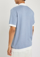 Sandbanks Logo-appliquéd Cotton-knit Shirt Blue