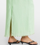 Cala de la Cruz Orly halterneck linen midi dress