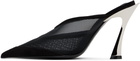 Mugler Black Mesh Fang 95 Mules