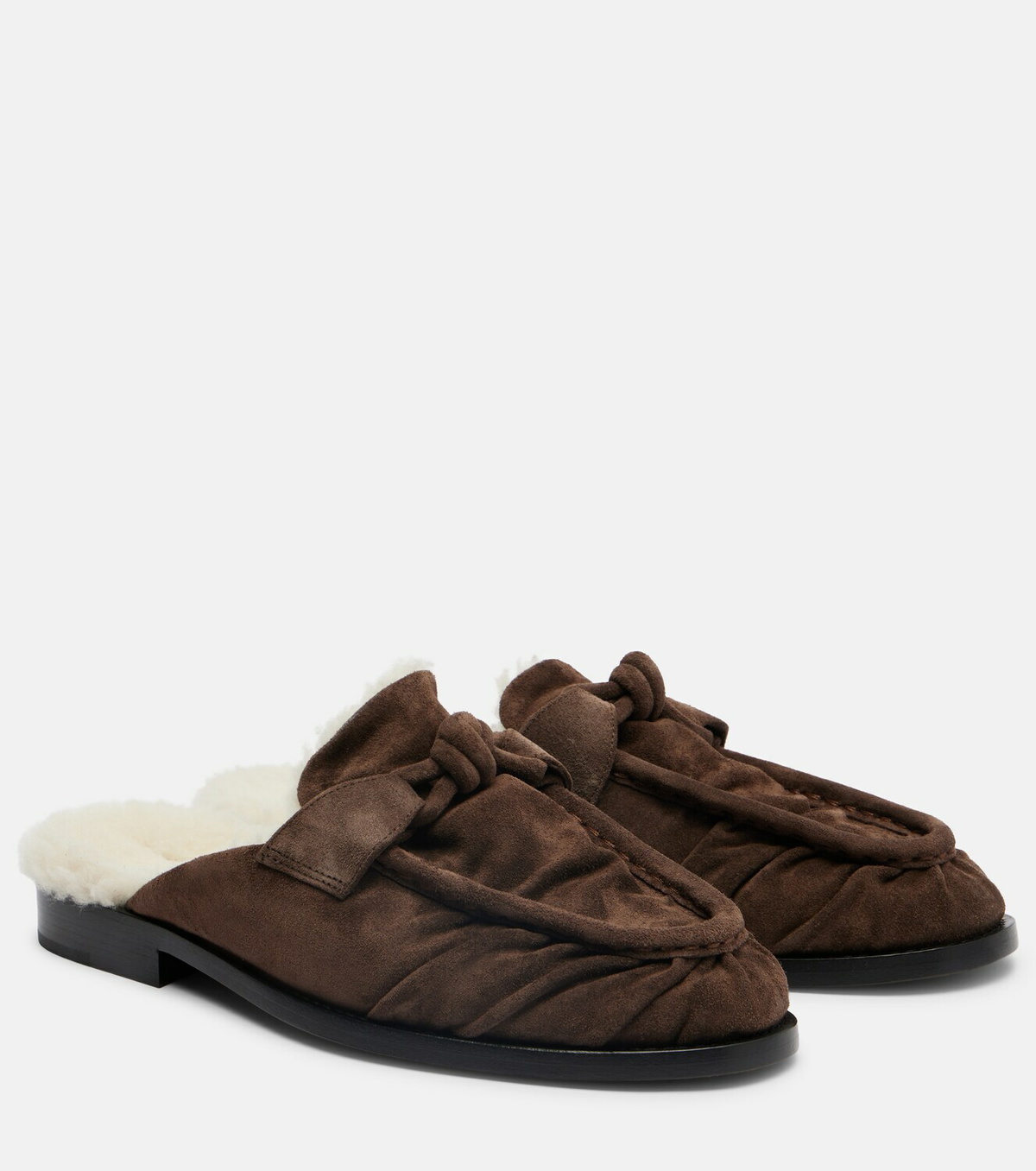 Bottega Veneta Astaire shearling-lined suede mules
