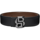 BOSS Black & Brown Double-B Monogram Reversible Belt