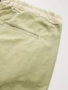 FEAR OF GOD - Shell-Trimmed Cotton-Canvas Drawstring Cargo Trousers - Green